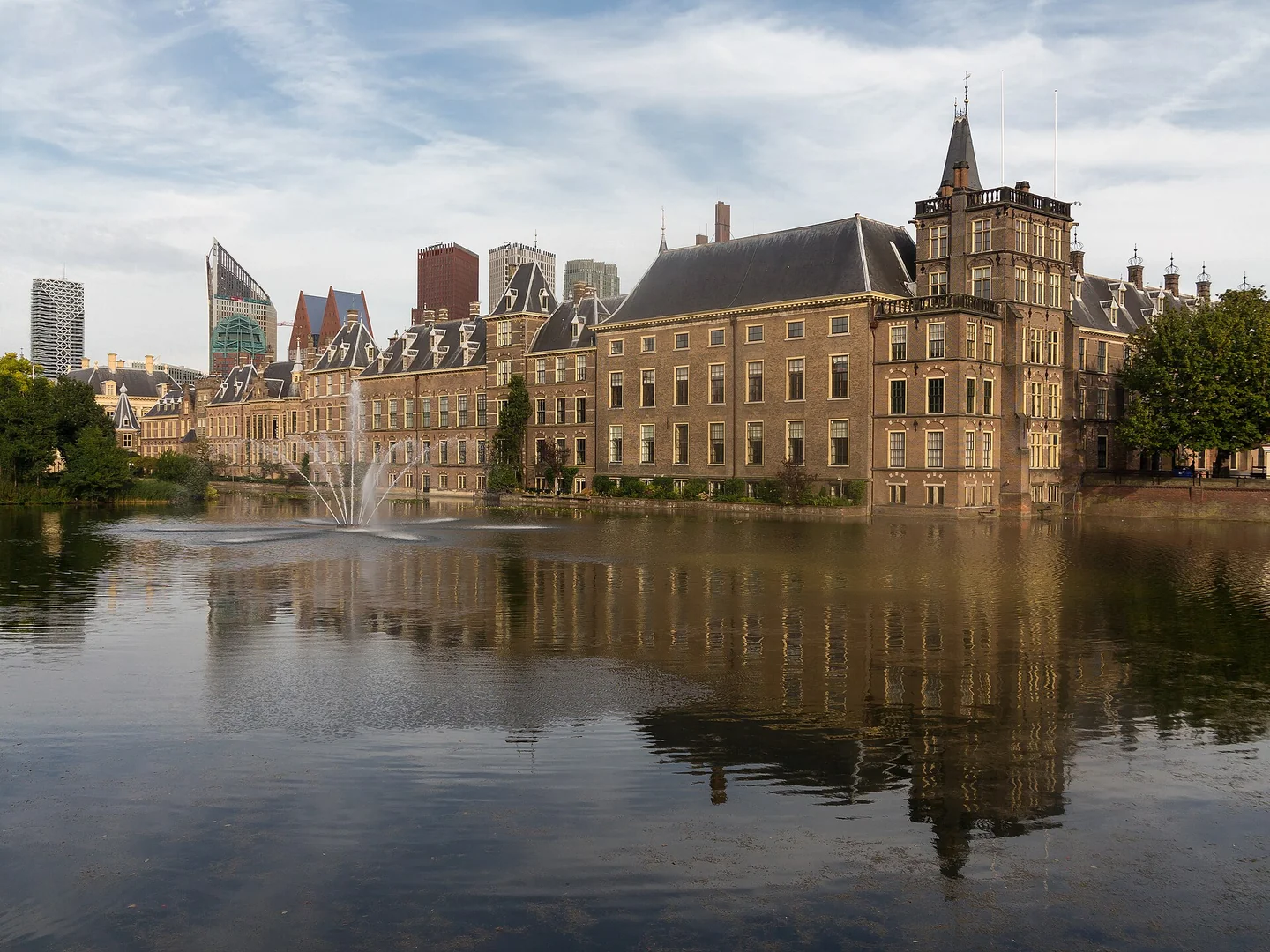 Binnenhof en Hofvijver in Den Haag